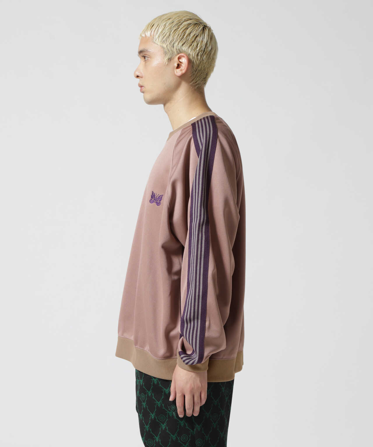 Needles Track Crew Neck Shirt Taupe