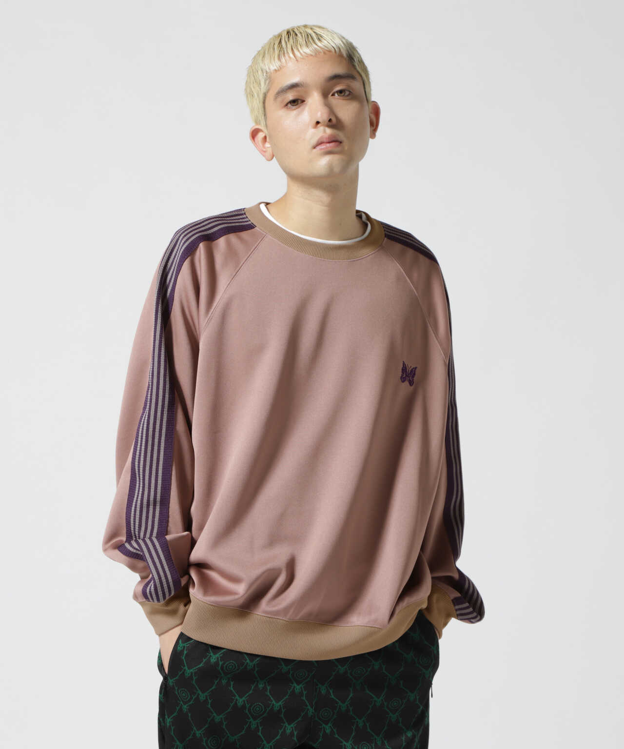 Needles Track Crew Neck Shirt Taupe