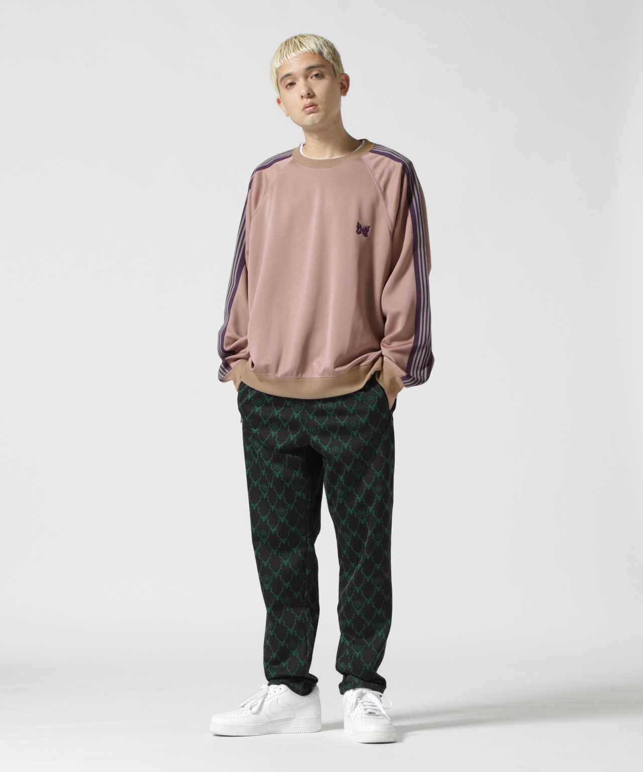 Needles/ニードルズ Track Crew Neck Shirt -Poly Smooth | BEAVER ( ビーバー ) | US  ONLINE STORE（US オンラインストア）