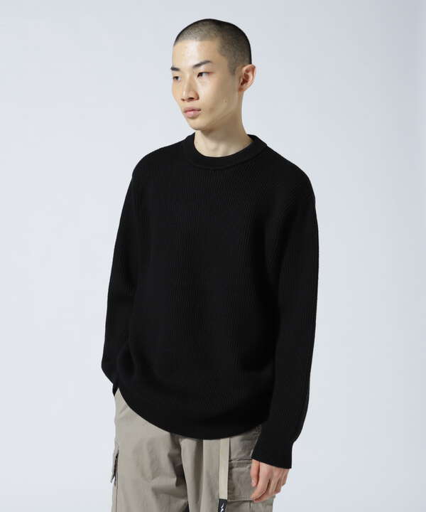 YONETOMI/ヨネトミ　EX FINE WOOL RIB KNIT P/O