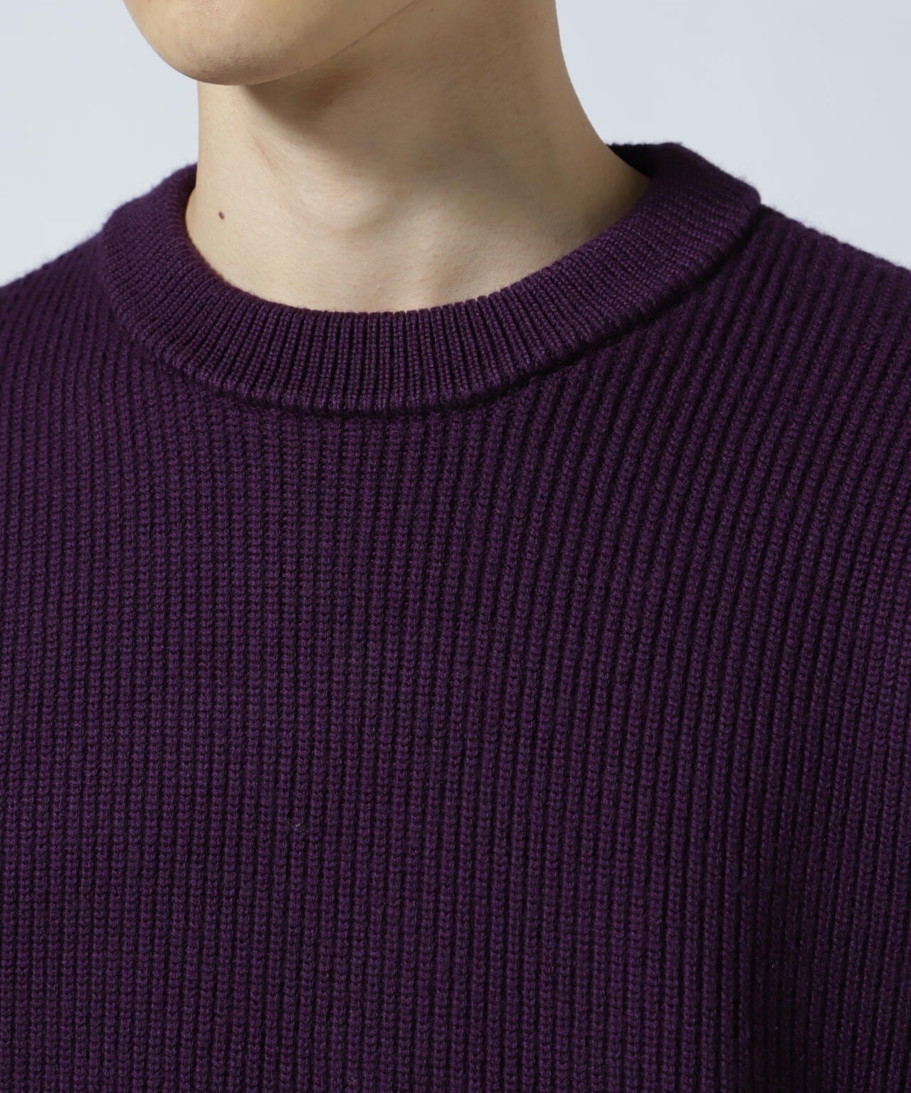 YONETOMI/ヨネトミ EX FINE WOOL RIB KNIT P/O | BEAVER ( ビーバー