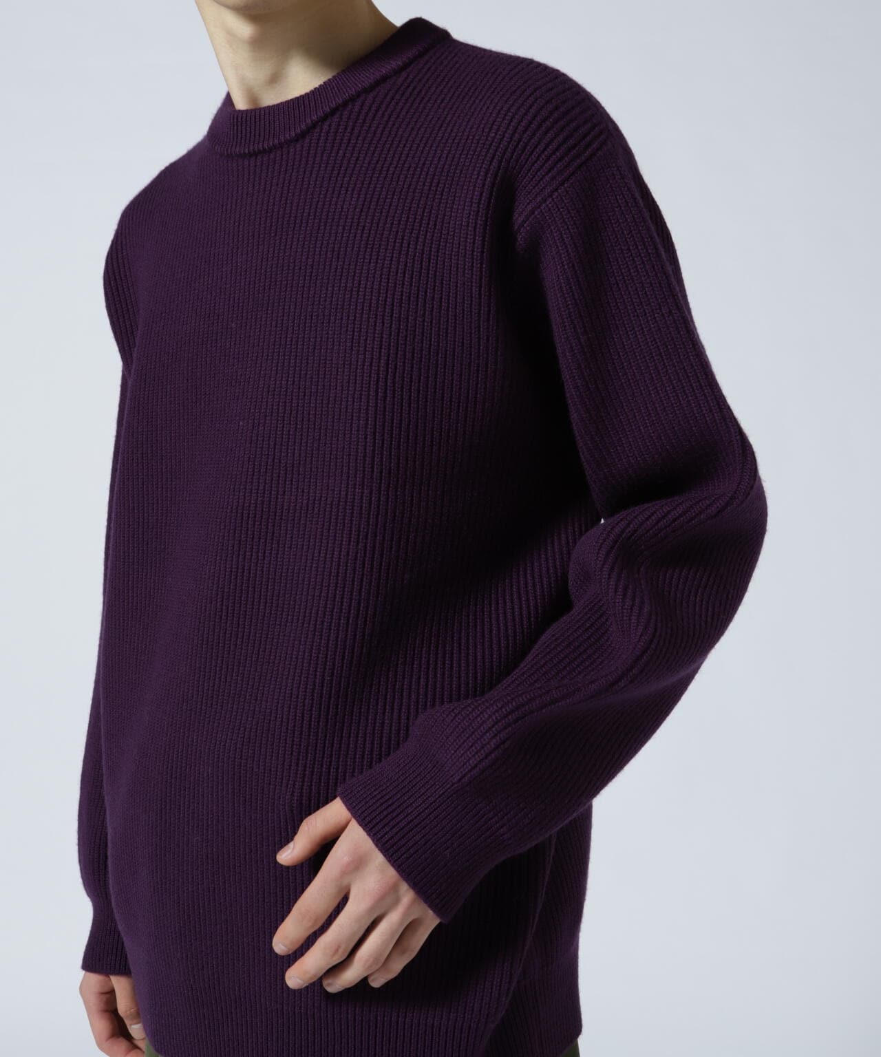 YONETOMI/ヨネトミ EX FINE WOOL RIB KNIT P/O | BEAVER ( ビーバー