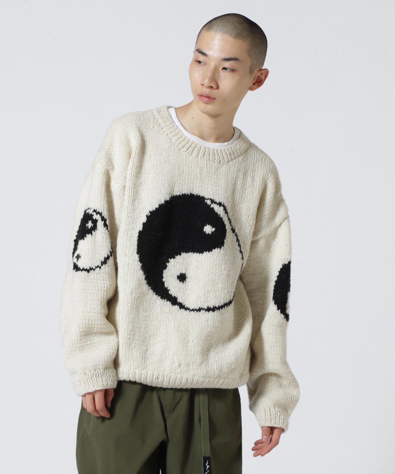 wool100%MacMahon Knitting Mills /Yin \u0026 Yang Knit