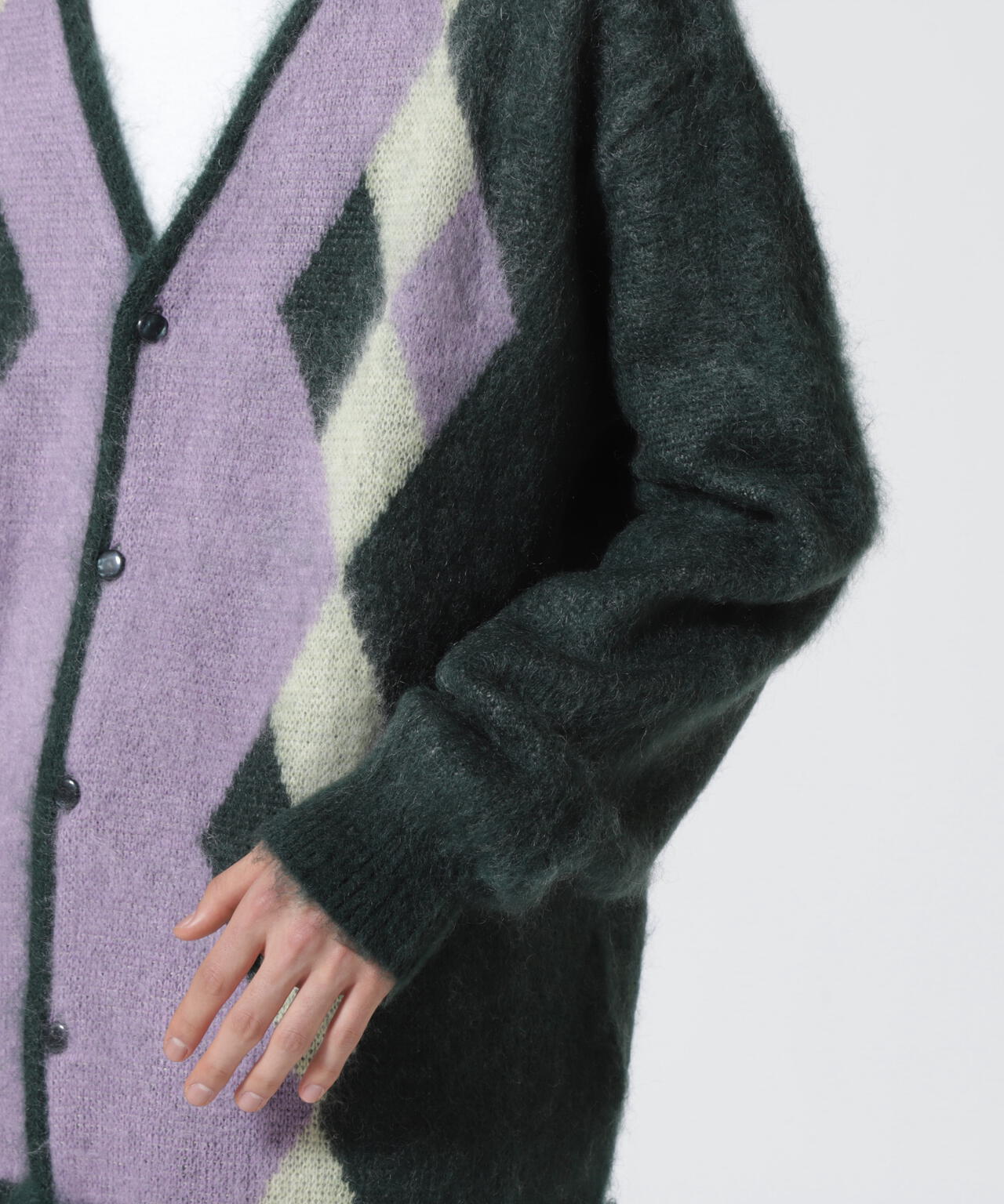 510106○ Needles MOHAIR CARDIGAN DIAMOND-