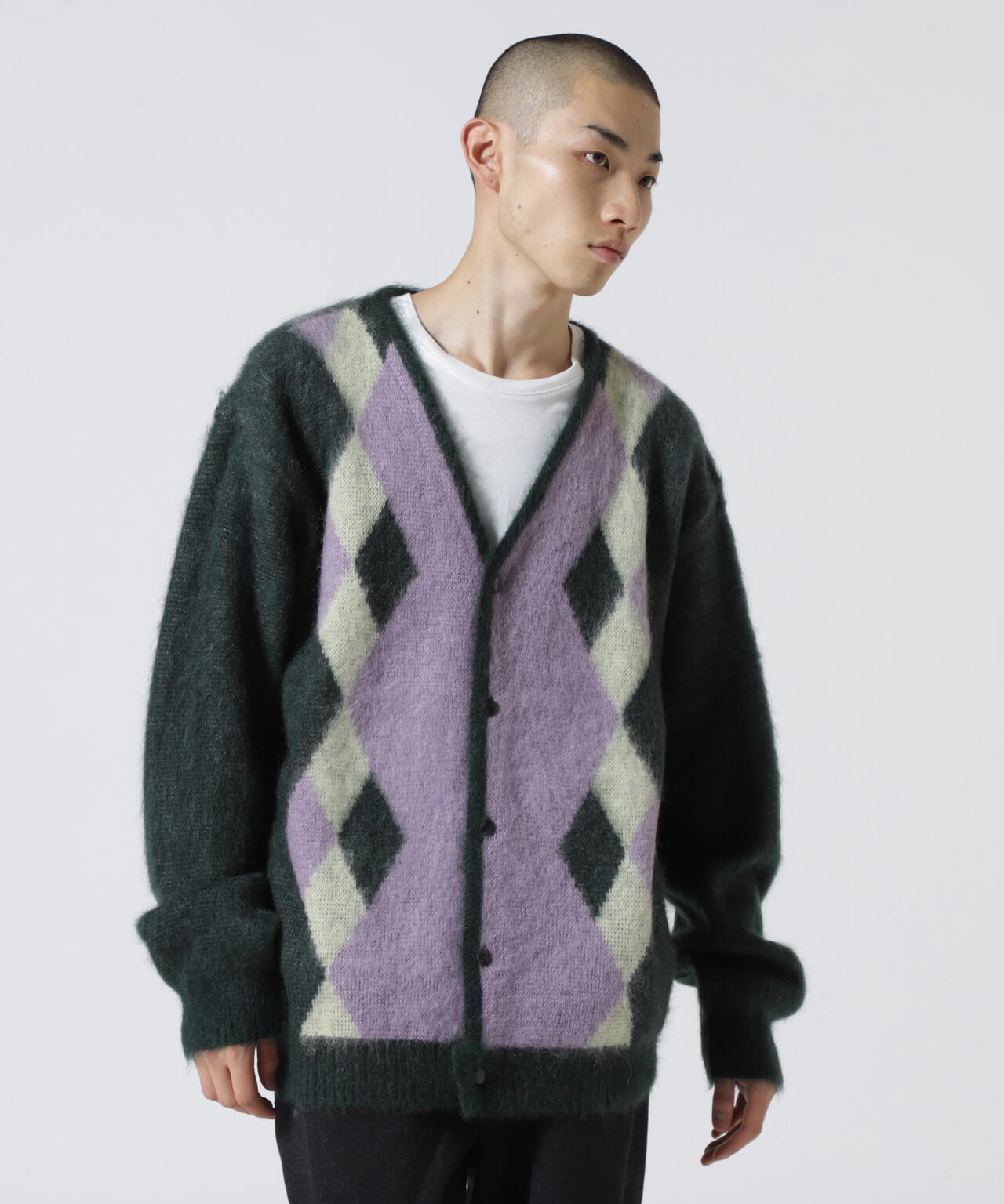 NEEDLES/ニードルズ MOHAIR CARDIGAN - DIAMOND | BEAVER ( ビーバー