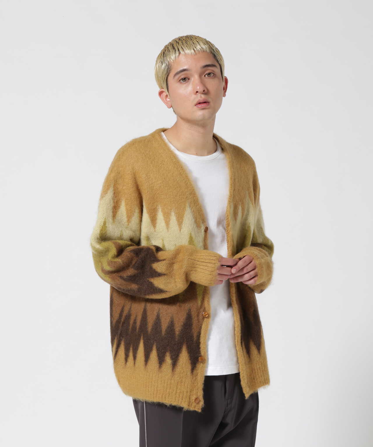 NEEDLES/ニードルズ MOHAIR CARDIGAN － Ｚｉｇｚａｇ モヘア 