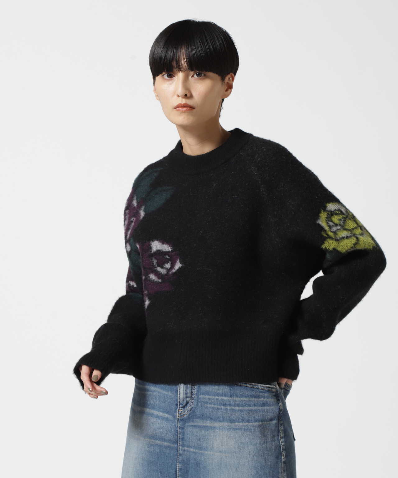 RHODOLIRION/ロドリリオン BRUSHED CREW SWEATER ブラッシュドクルー