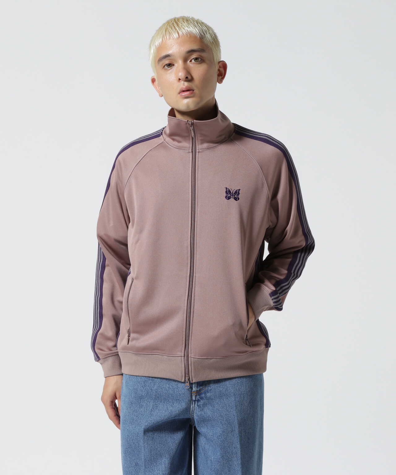 needles 21aw poly smooth track jacket