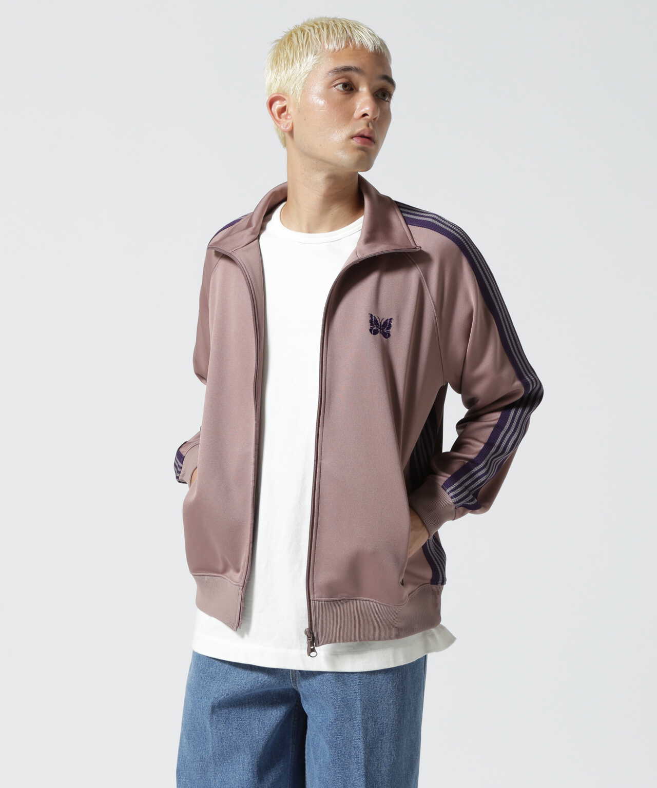 Needles TRACK JACKET POLY SMOOTH Taupe www.krzysztofbialy.com