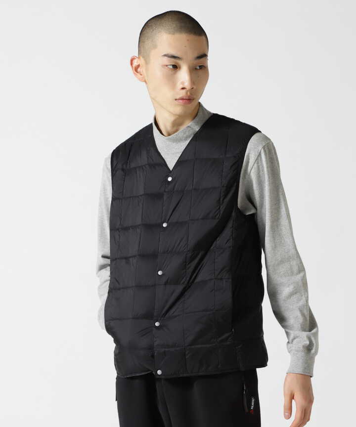 TAION/タイオン V NECK BUTTON VEST Vネックボタン インナー 