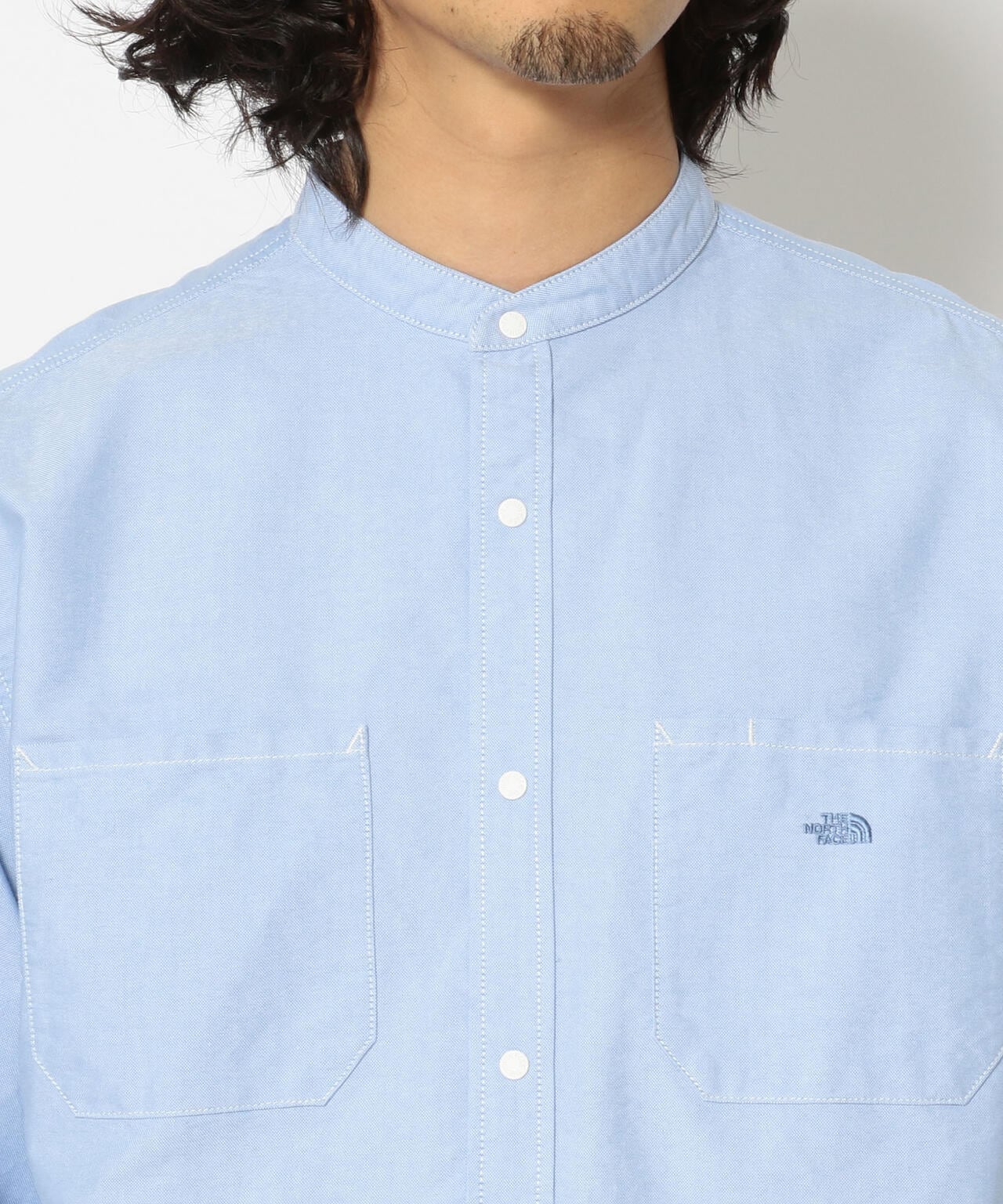 THE NORTH FACE PURPLE LABEL Cotton Polyester OX Band Collar Shirt