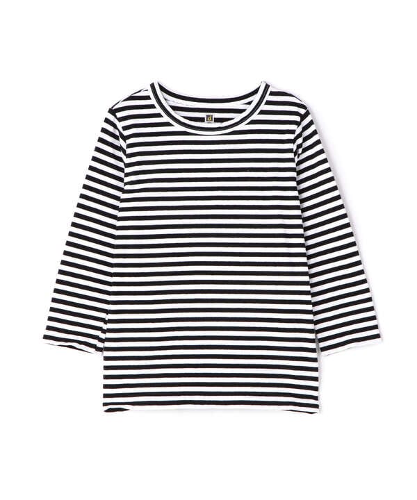 FANEUIL/ファヌル　BOAT NECK BORDER LS TEE