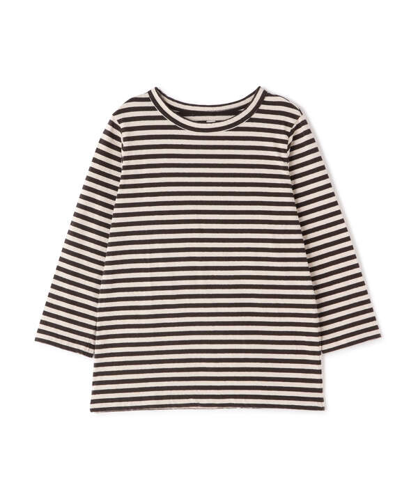 FANEUIL/ファヌル　BOAT NECK BORDER LS TEE