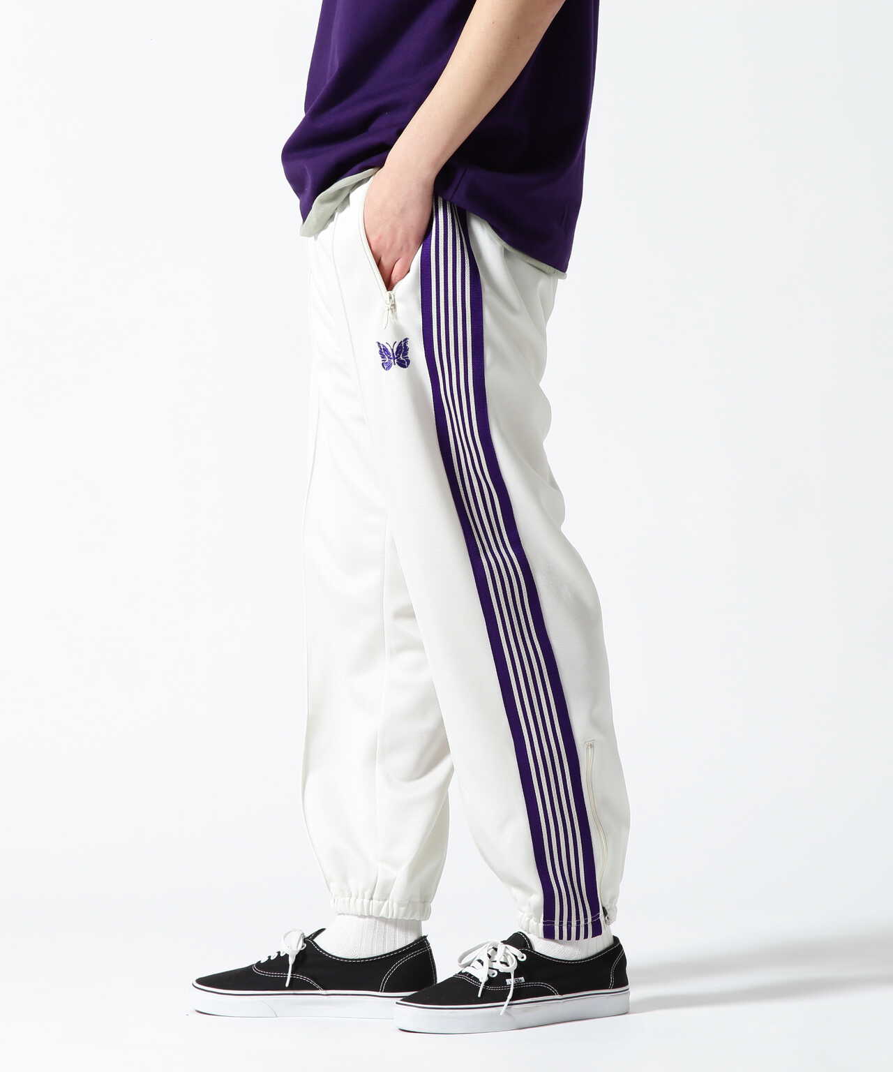 新製品 Needles/ニードルズ別注 Velour Track Pant Zipped - パンツ