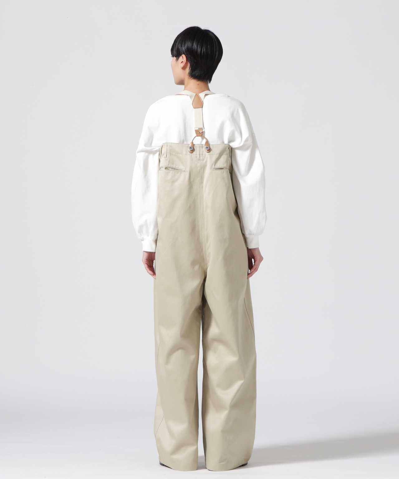 レディースfig london CHINO suspenders pants
