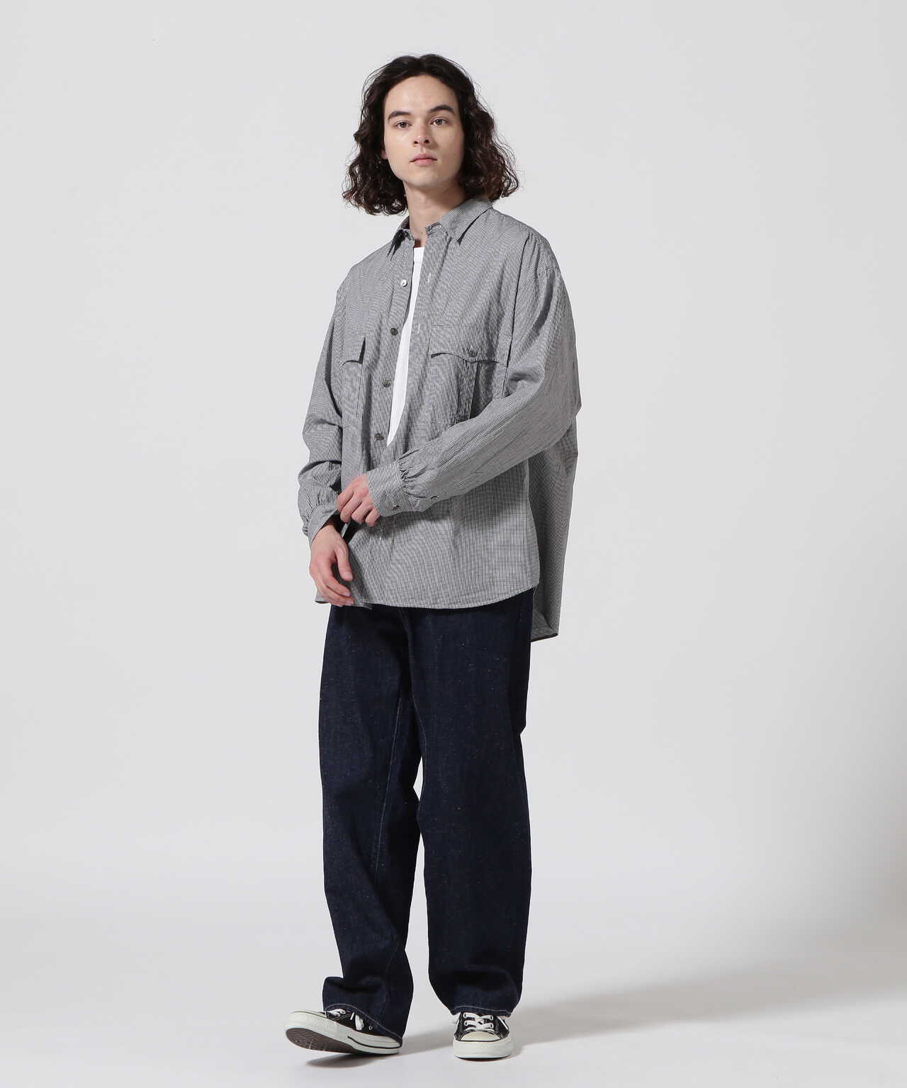 販促大王Porter Classic/ROLL UP CHECK SHIRT XL トップス