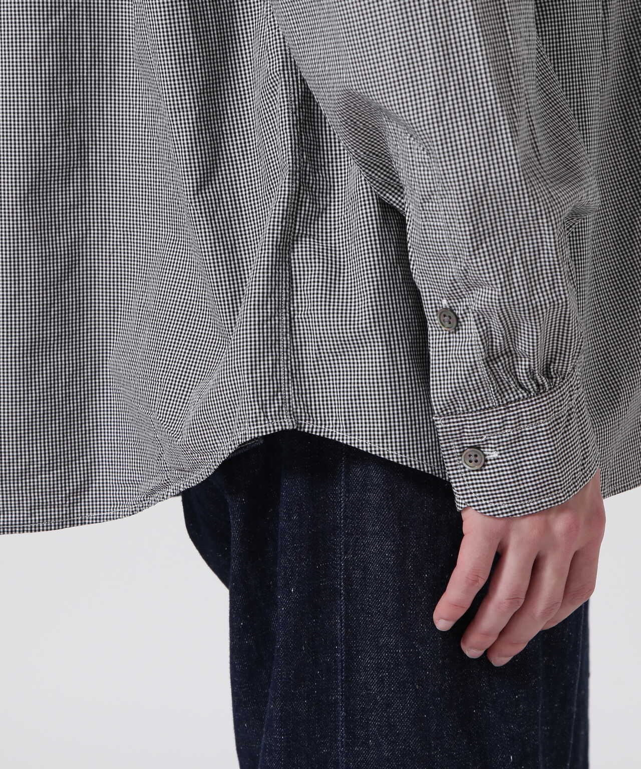 POTER CLASSIC/ポータークラシック　ROLL UP NEW GINGHAM CHECK SHIRT
