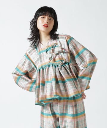 RHODOLIRION/ロドリリオン RABARI SHIRT -RHODO PLAID