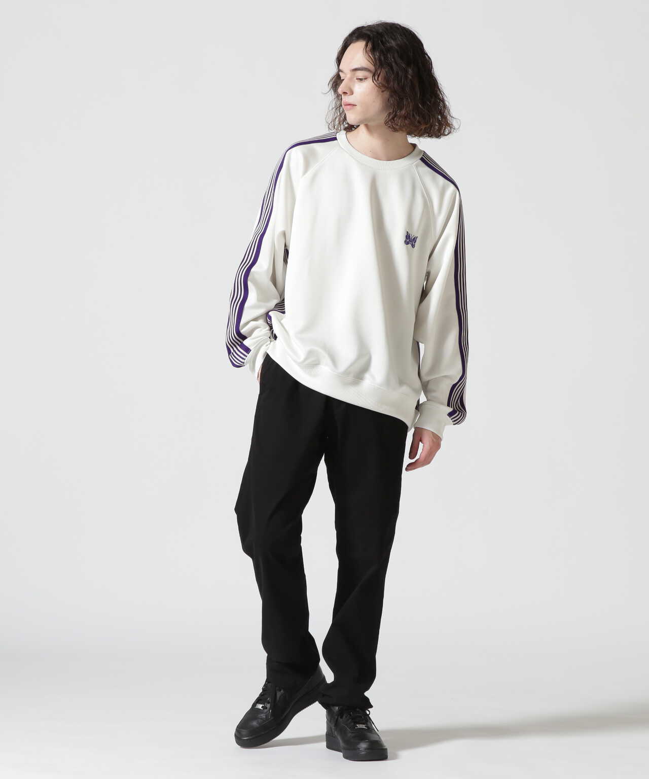 NEEDLES TRACK CREW NECK ICE WHITE サイズXL - スウェット