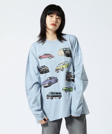 Hub PRODUCTS/ハブプロダクツ CAR　ビッグシルエット　L/S　TEE