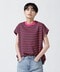 SOGLIA/ソリア　FRENCH SLEEVE T SHIRT BORDER　ボーダーＴ