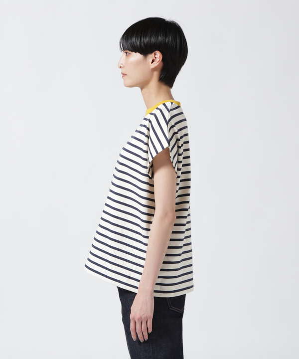 SOGLIA/ソリア　FRENCH SLEEVE T SHIRT BORDER　ボーダーＴ