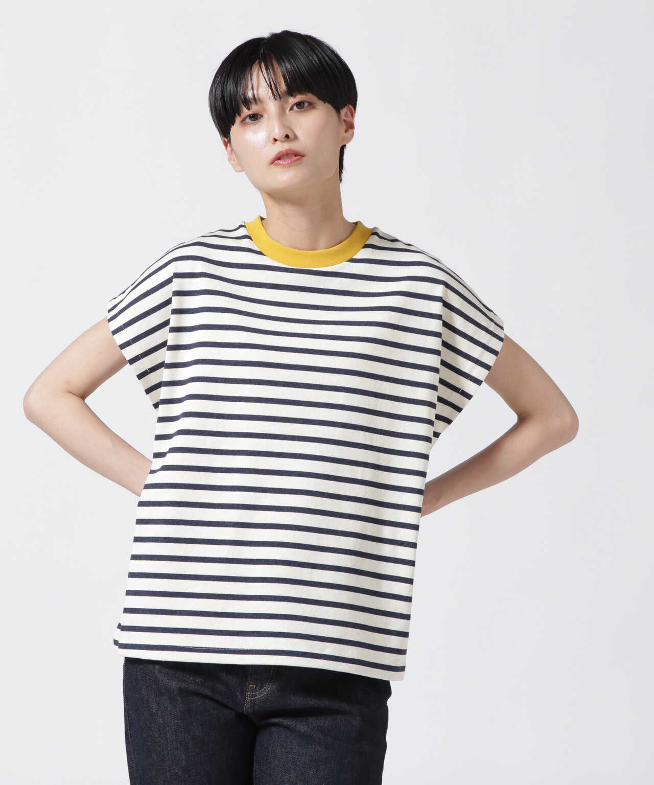 SOGLIA/ソリア FRENCH SLEEVE T SHIRT BORDER ボーダーＴ | BEAVER