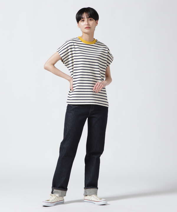 SOGLIA/ソリア　FRENCH SLEEVE T SHIRT BORDER　ボーダーＴ