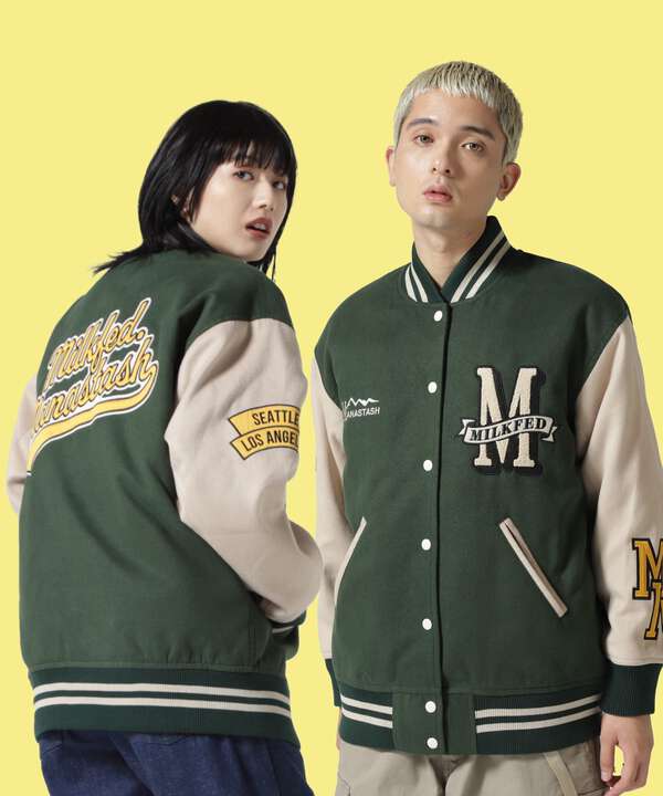 MILKFED.×MANASTASH/ミルクフェド×マナスタッシュ　SPECIAL STADIUM JUMPER　スタジャン　バーシティ