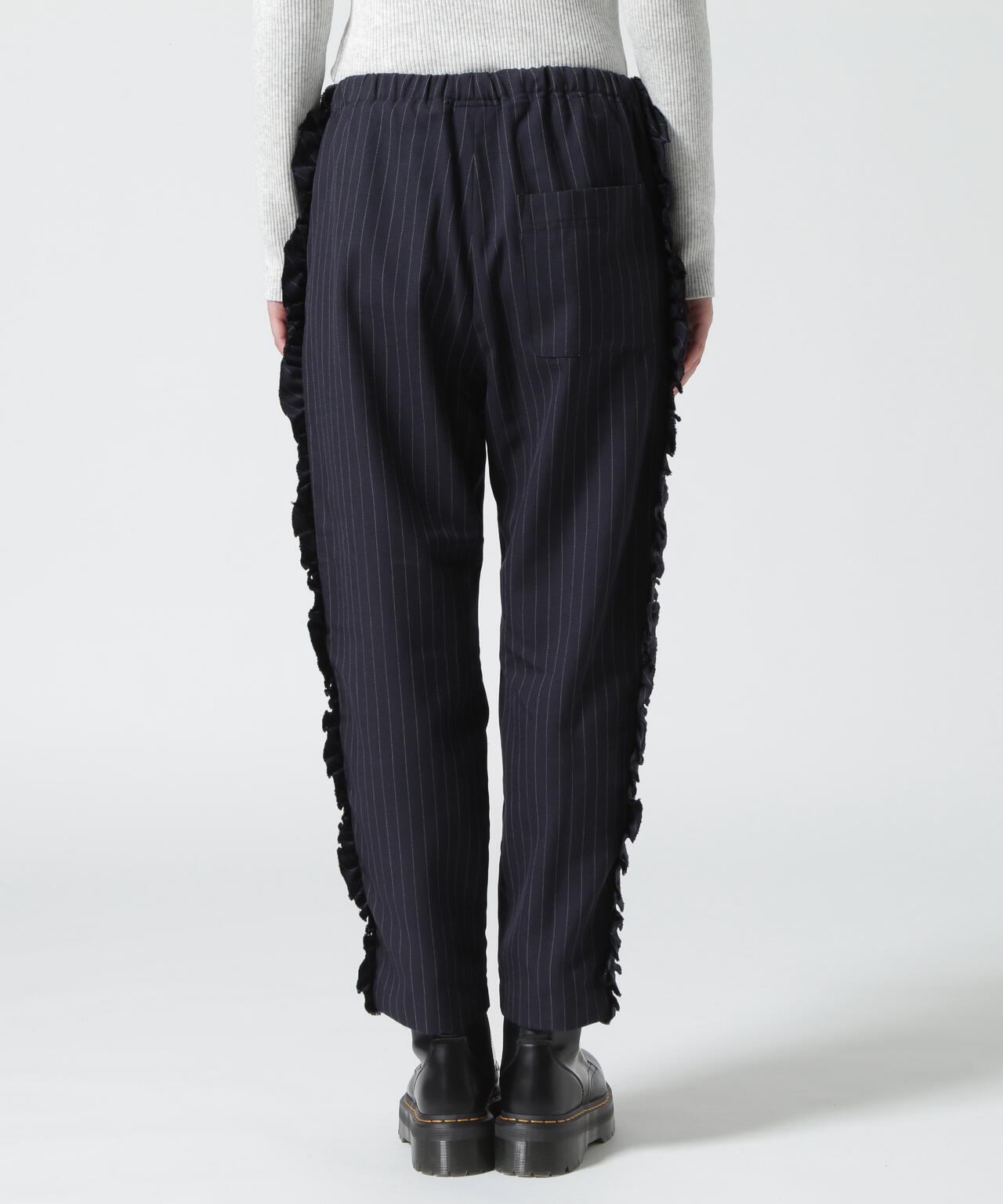 RHODOLIRION/ロドリリオンFRILL SIDE STRIPE PANT PINSTRIPE | BEAVER ( ビーバー ) | US  ONLINE STORE（US オンラインストア）