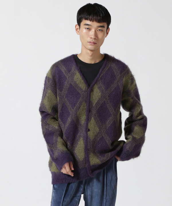 Needles/ニードルズ MOHAIR CARDIGAN - ARGYLE（7813241205） | BEAVER ...