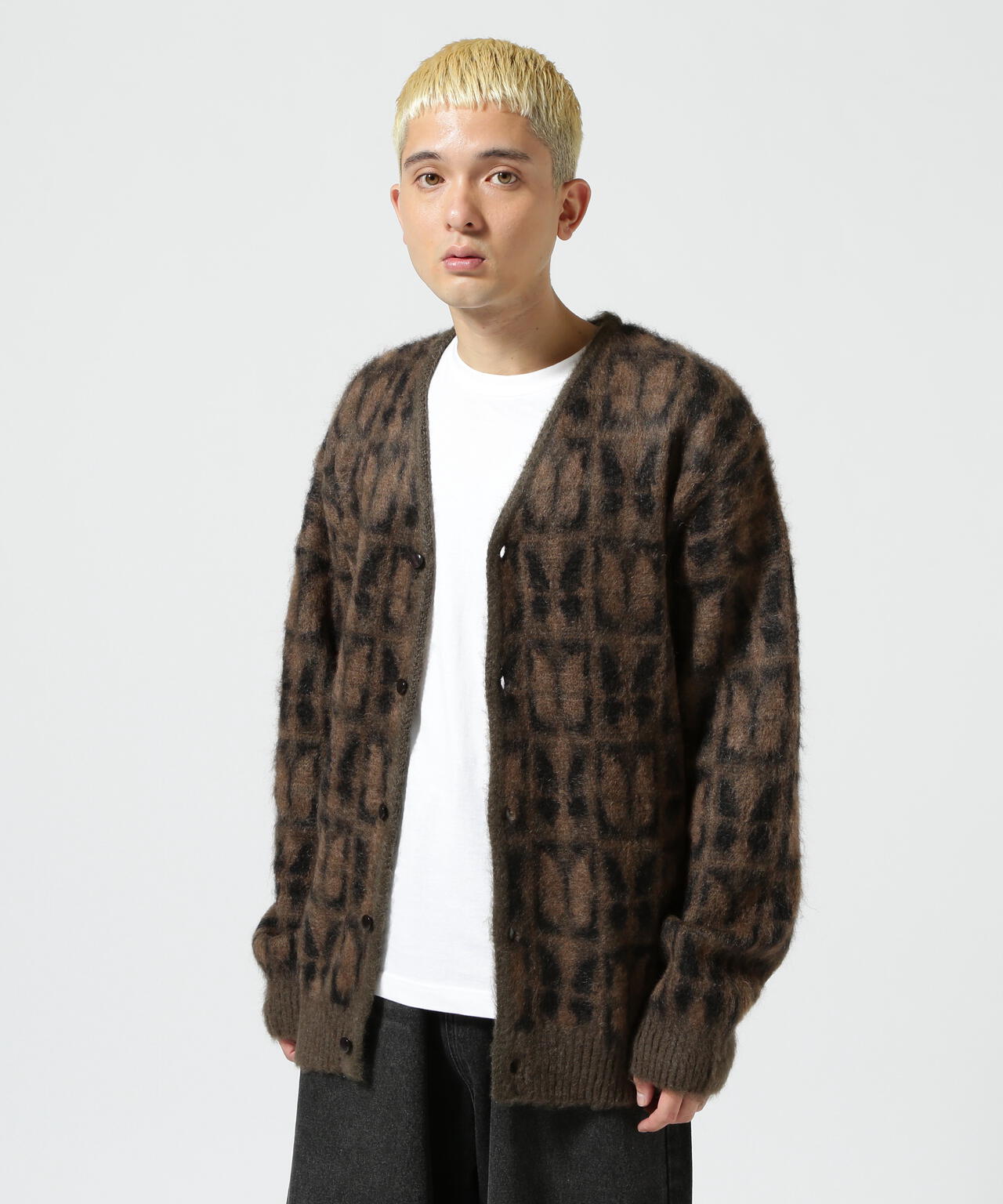 人気ブランドの Papillon NEEDLES 22fw別注 - Mohair NEEDLES Cardigan Papillon トップス