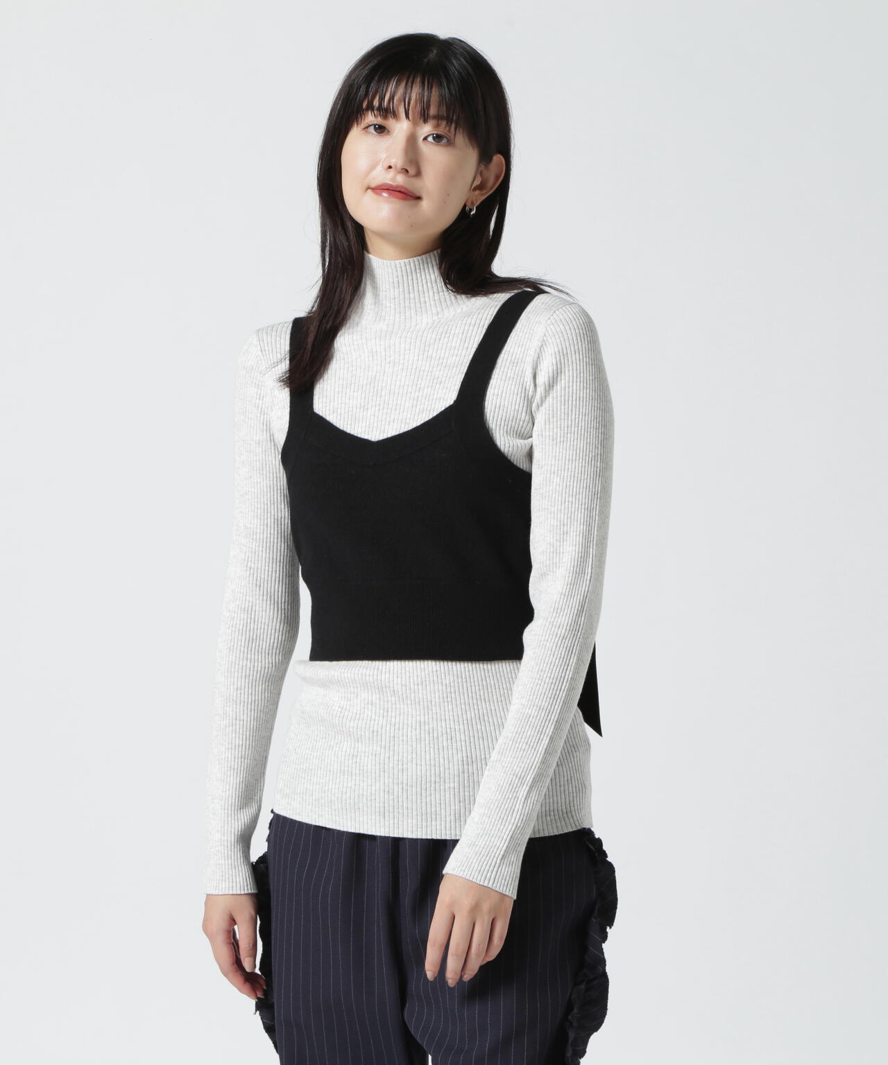 RHODOLIRION/ロドリリオン BOILED WOOL KNIT CAMISOLE | BEAVER