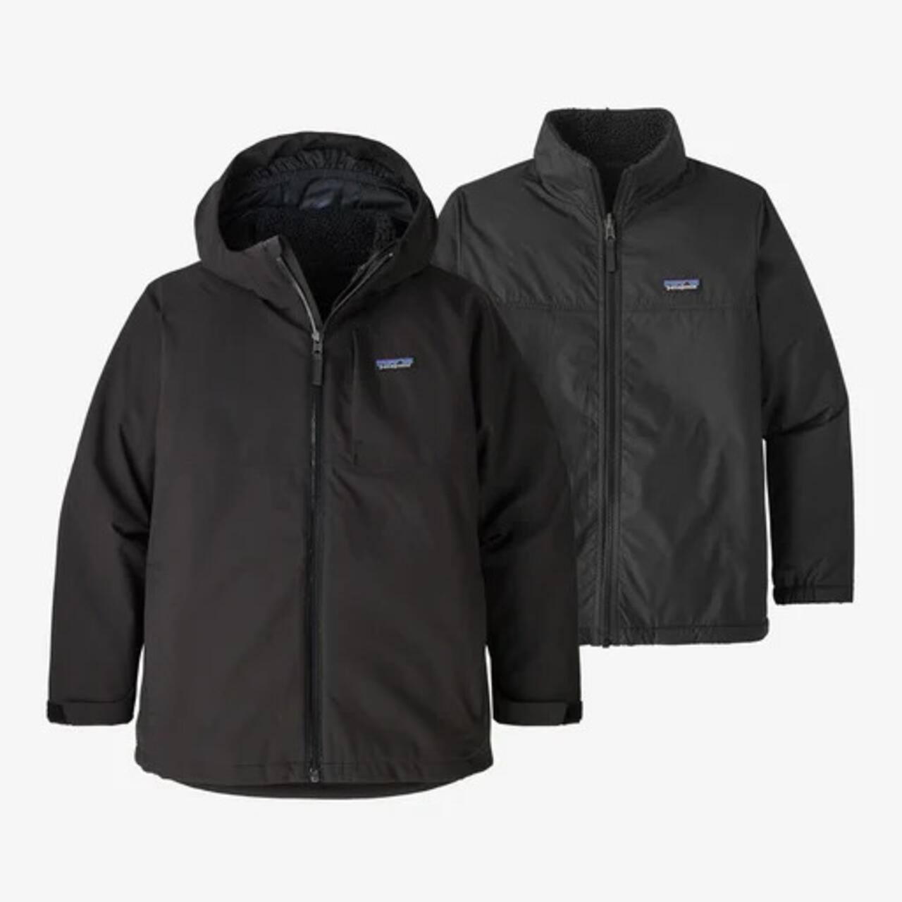 PatagoniaパタゴニアKIDSキッズレディース 68035 M ブラックフードフードあり