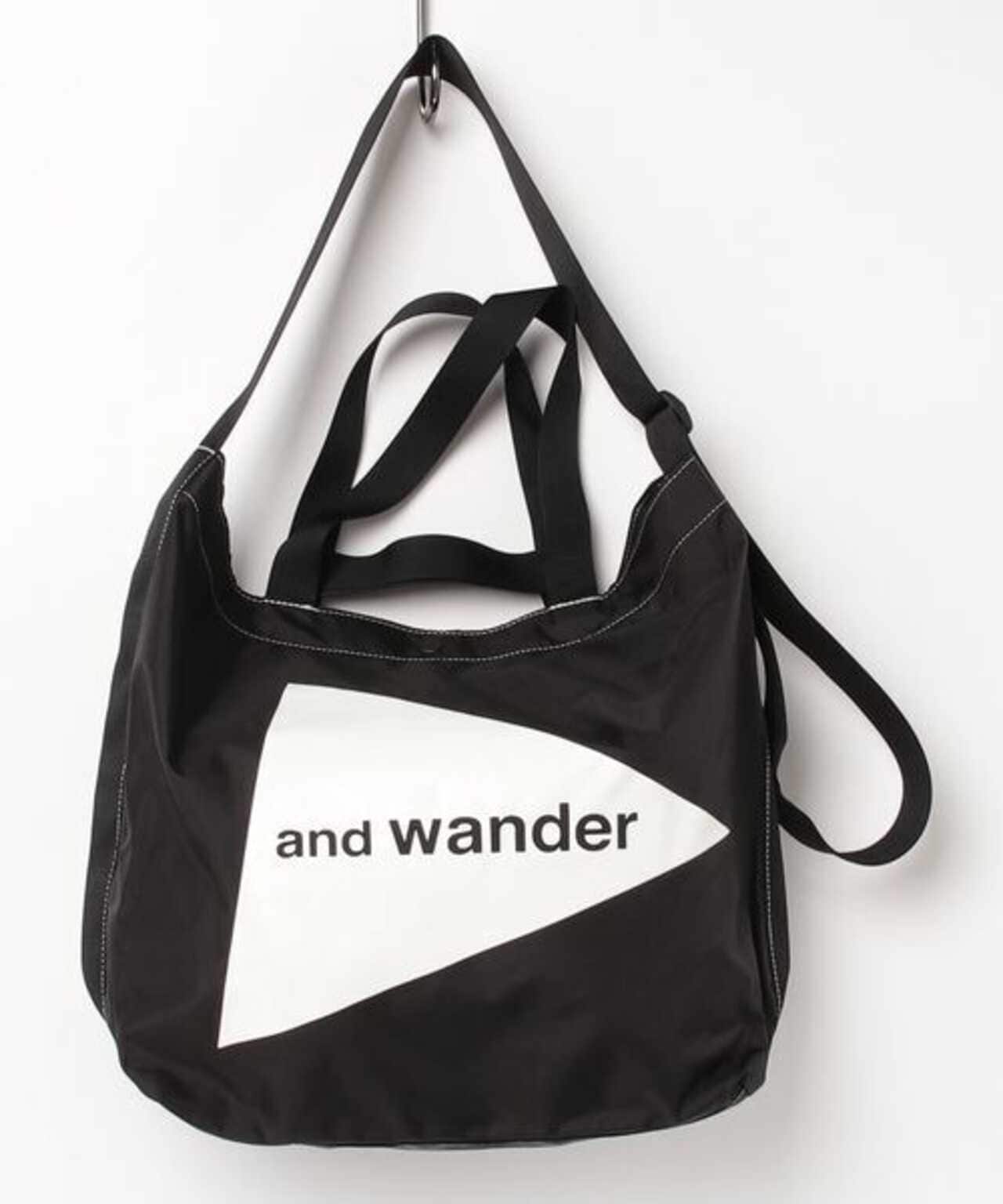 and wander/アンドワンダー CORDURA logo tote bag large コーデュラ 