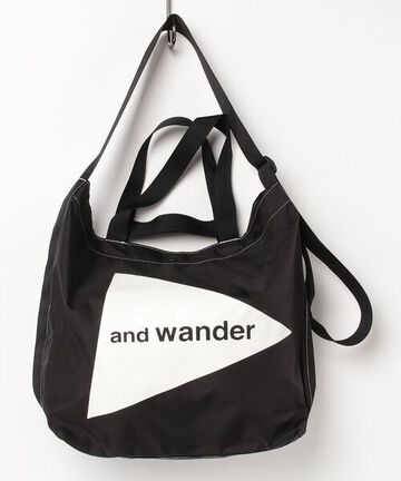 and wander/アンドワンダー　CORDURA logo tote bag large　コーデュラロゴトートバッグラージ 574398