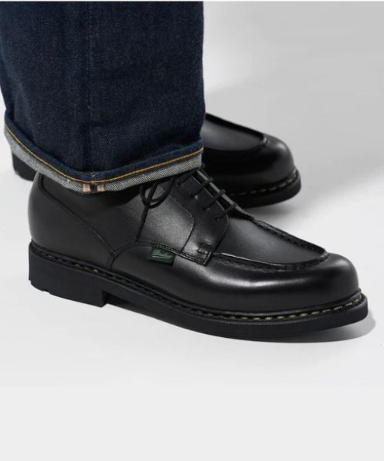 未使用　Paraboot パラブーツ シャンボード　レザーシューズ 9 1/2ART古着パラブーツ