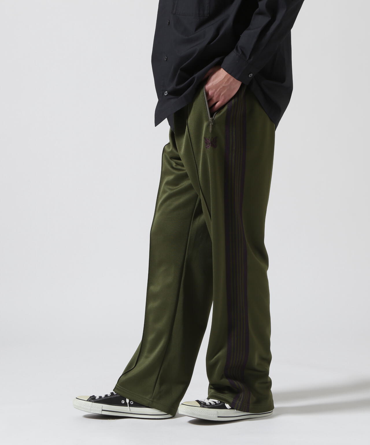 販促通販Needles/Track pant - Poly Smooth-olive パンツ