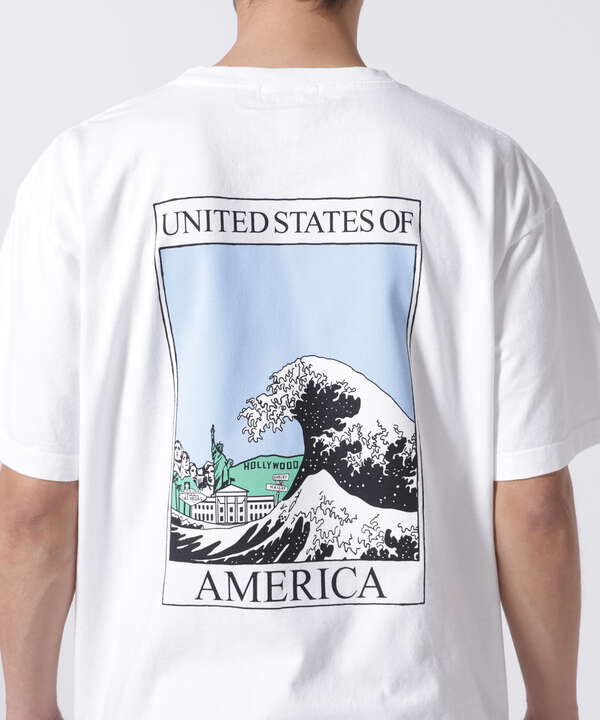 ILL ONE EIGHTY/イルワンエイティ 別注AMERICAN WAVE T-SHIRT