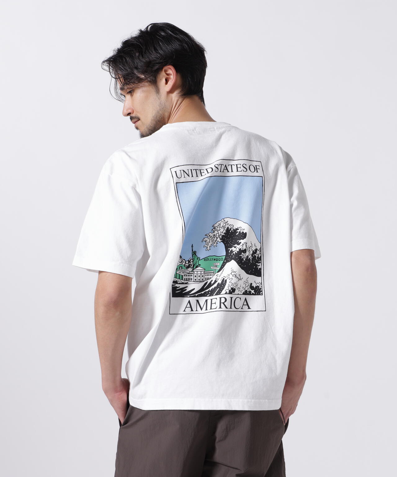 ILL ONE EIGHTY/イルワンエイティ 別注AMERICAN WAVE T-SHIRT