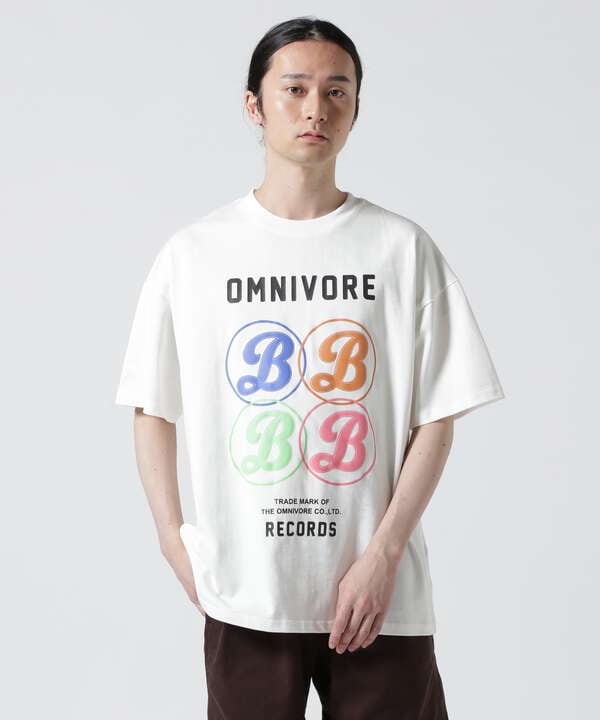B omnivore/ビーオムニボー RECORD S/S TEE