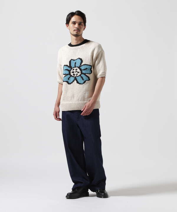 MacMahon Knitting Mills  Crew Neck Knit-Pop Flower