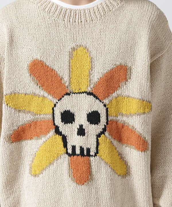 MacMahon Knitting Mills CrewNeck Knit-Skull&Flower