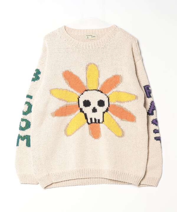 MacMahon Knitting Mills CrewNeck Knit-Skull&Flower