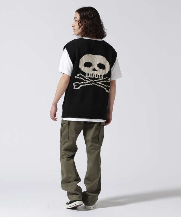 MacMahon Knitting Mills CrewNeck Vest Pocket-Skull