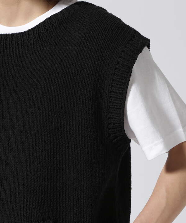 MacMahon Knitting Mills CrewNeck Vest Pocket-Skull