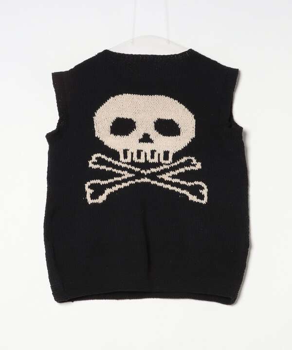 MacMahon Knitting Mills CrewNeck Vest Pocket-Skull