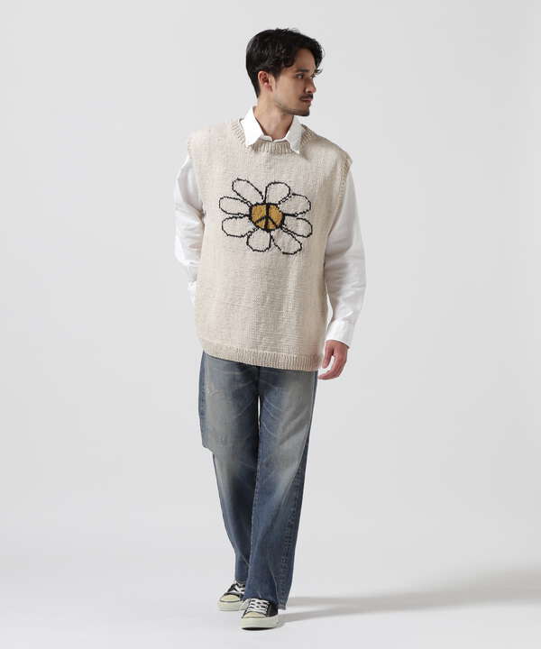 MacMahon Knitting Mills  別注Peace&Flower Vest