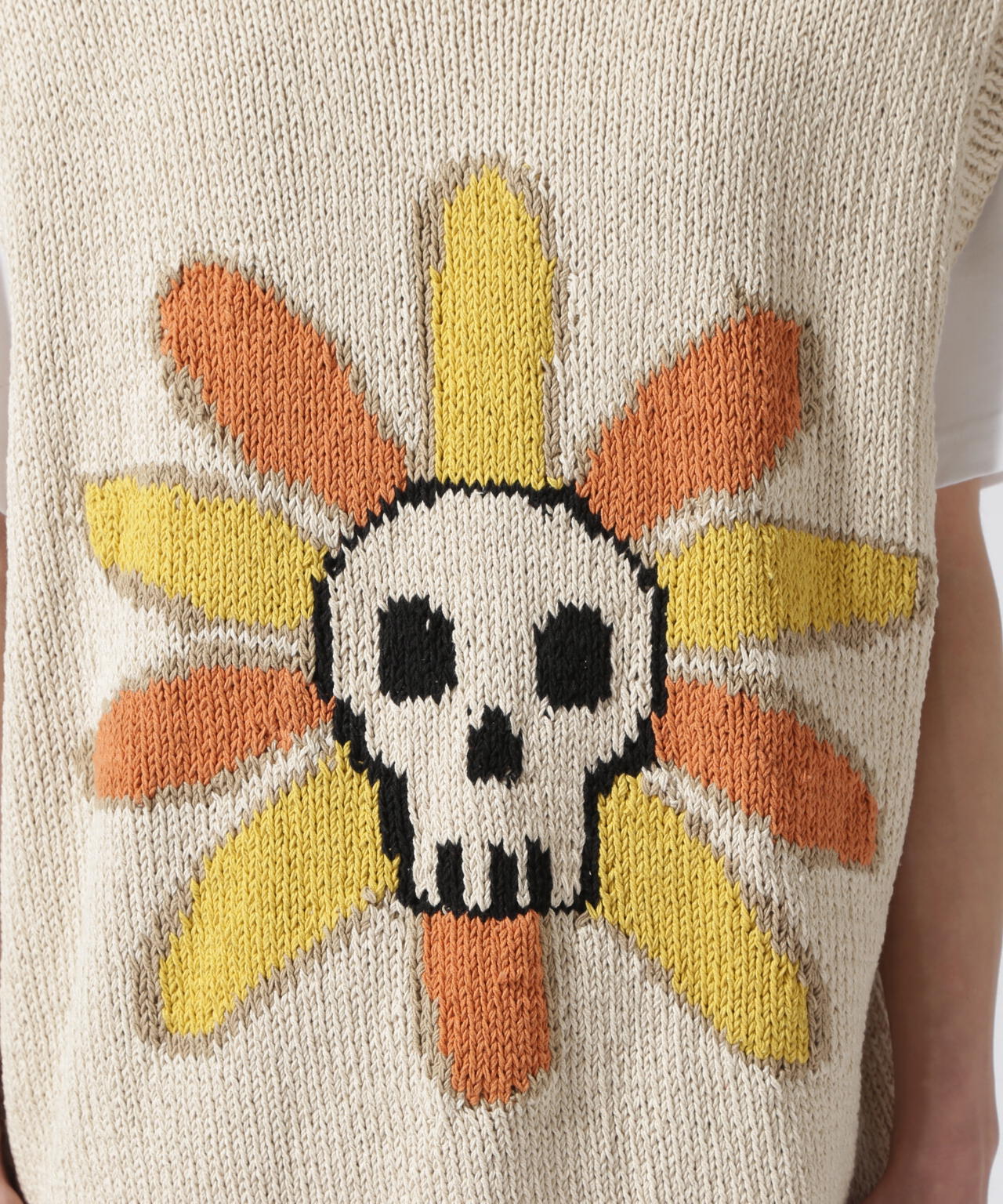 MacMahon Knitting Mills 別注Skull＆Flower Vest | BEAVER ( ビーバー ) | US ONLINE  STORE（US オンラインストア）