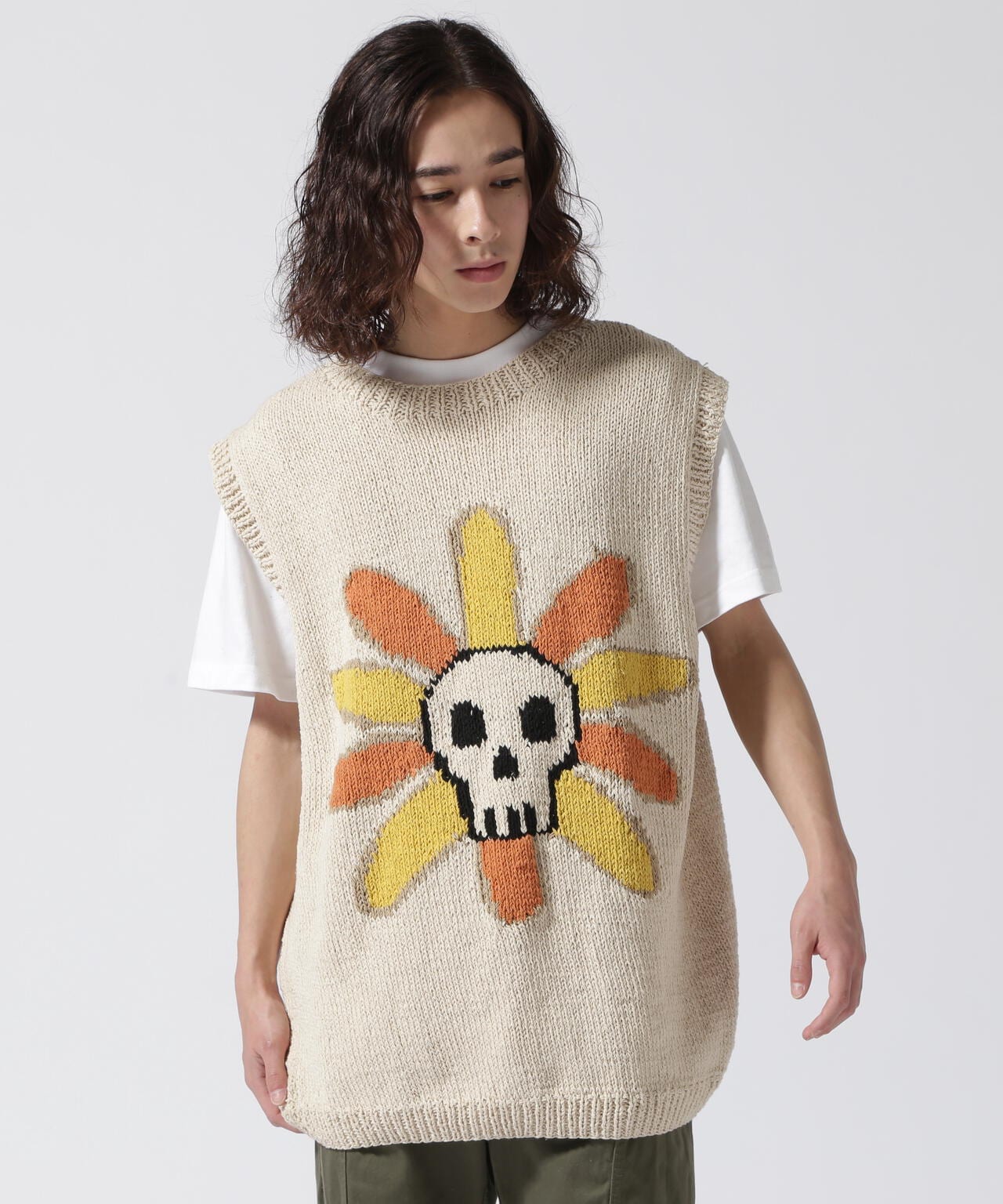 MacMahon Knitting Mills 別注Skull＆Flower Vest | BEAVER ( ビーバー ) | US ONLINE  STORE（US オンラインストア）